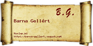 Barna Gellért névjegykártya