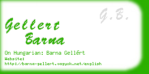 gellert barna business card