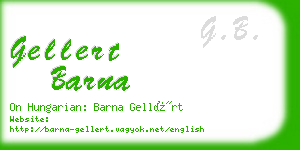 gellert barna business card